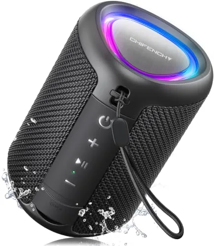 CHIFENCHY Portable Bluetooth Speaker IPX5 Waterproof 15W