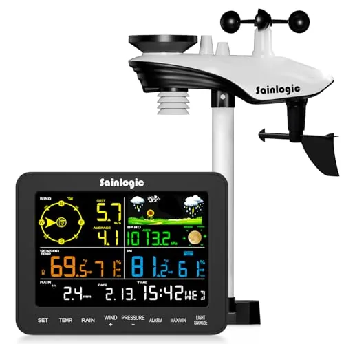 Sainlogic Wireless Weather Station 6.5in Color Display