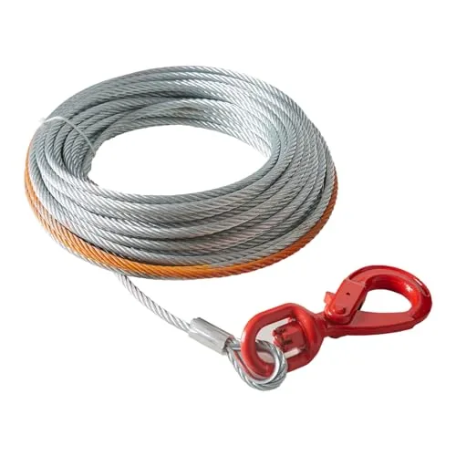 VEVOR 3/8" x 75ft Galvanized Steel Winch Cable 15200lb
