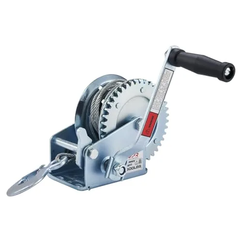 OPENROAD 1600lb Two-Way Ratchet Hand Crank Winch