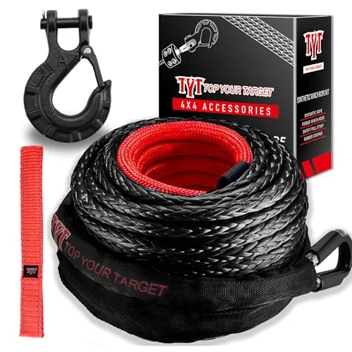TYT Synthetic Winch Rope Kit 3/8in x 92ft 27000lb