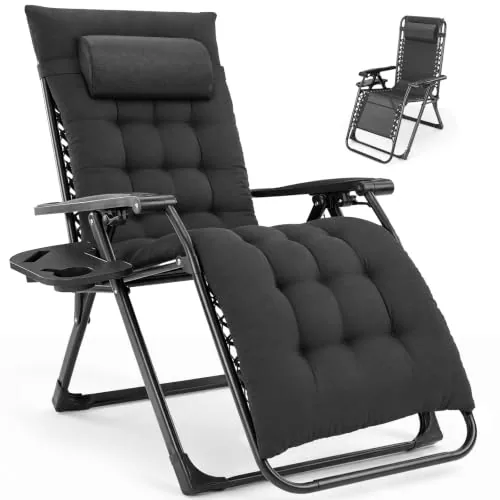 NEWBULIG Zero Gravity Chair with Cup Holder Tray