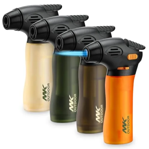 MK Lighter 4-Pack Windproof Butane Torch Lighters