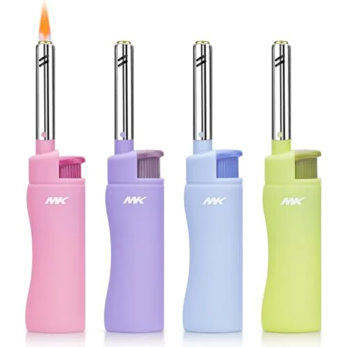 MK Lighter Refillable Jet Flame 4-Pack